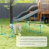 Agility Set Honden 4 delig In Hoogte Verstelbare Agility uitrusting Met 4 Hindernissen Draagtas 99 X 65 X 94 Cm Lichtblauw