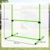 Agility Set Honden 4 delige In Hoogte Verstelbare Agility uitrusting Met 4 Hindernissen Draagtas 99 X 65 X 94 Cm Groen
