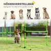 Agility Set Honden 4 delige In Hoogte Verstelbare Agility uitrusting Met 4 Hindernissen Draagtas 99 X 65 X 94 Cm Groen