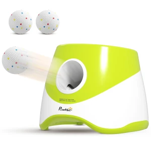 Automatische Ballwerper Interactieve Ballwerp Machine Met 3 Ballen 3 Afstanden 6m/10m/14m Voor Kleine Tot Middelgrote Honden Groen