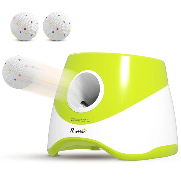Automatische Ballwerper Interactieve Ballwerp Machine Met 3 Ballen 3 Afstanden 6m/10m/14m Voor Kleine Tot Middelgrote Honden Groen
