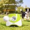 Automatische Ballwerper Interactieve Ballwerp Machine Met 3 Ballen 3 Afstanden 6m/10m/14m Voor Kleine Tot Middelgrote Honden Groen