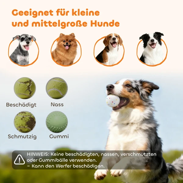 Automatische Ballwerper Interactieve Ballwerp Machine Met 3 Ballen 3 Afstanden 6m/10m/14m Voor Kleine Tot Middelgrote Honden Groen