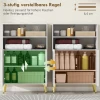 Badkamerkast, Dressoir Voor Woonkamers, Soft Close Deuren, 2 Open Planken, MDF, Wit