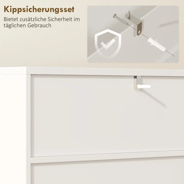 Badkamerkast, Dressoir Voor Woonkamers, Soft Close Deuren, 2 Open Planken, MDF, Wit