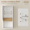 Badkamerkast Wandkast Met Soft Close Deur En Open Vak 30 X 17 X 67 Cm Wit