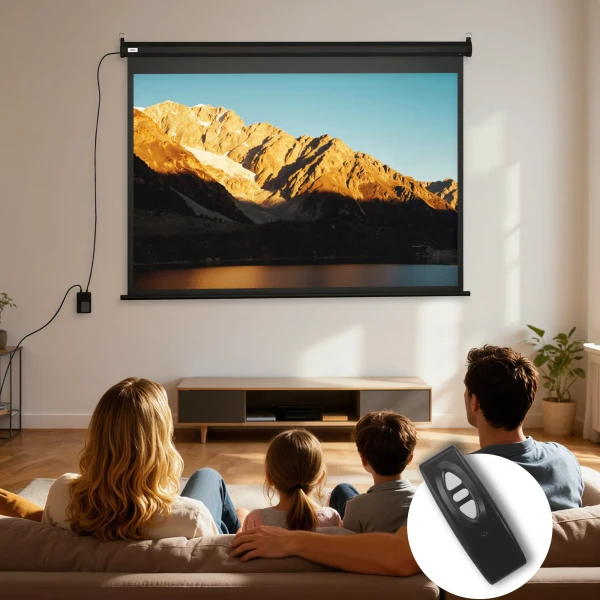 Beamer Scherm, Projectiescherm, 84", 4:3, 171x130 Cm, Zwart