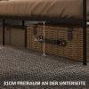 Bed 165 X 207 Cm Bedframe Met Lattenbodem Van Staal, Onderbedopslag, Tweepersoonsbed, Zwart