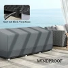 Beschermhoes Voor Tuinmeubelen Winterbestendig Waterdicht Hoes Anti UV 600D Oxford Stof 190,5 X 72 X 76cm Lichtgrijs
