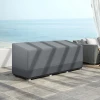 Beschermhoes Voor Tuinmeubelen Winterbestendig Waterdicht Hoes Anti UV 600D Oxford Stof 190,5 X 72 X 76cm Lichtgrijs