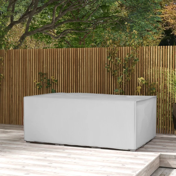 Beschermhoes Voor Tuinmeubelen Winterbestendig Waterdichte Hoes Anti UV Afdekzeil 600D Oxford 210 X 140 X 80 Cm Grijs