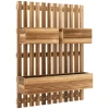 Bloembakken Set, Wandmontage, Vrij Verplaatsbaar, Massief Hout, 60 X 16 X 80 Cm