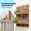 Bloembakken Set, Wandmontage, Vrij Verplaatsbaar, Massief Hout, 60 X 16 X 80 Cm
