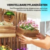 Bloembakken Set, Wandmontage, Vrij Verplaatsbaar, Massief Hout, 60 X 16 X 80 Cm