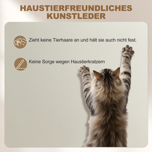 Bureaustoel Met Ligfunctie, Bureaustoel, In Hoogte Verstelbare Draaistoel Met Voetensteun, 64 X 73 X 120 Cm, Beige