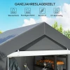 Carport Tentgarage 3x3 M Waterdicht Garagetent Met Roldeur Ventilatieraam Verlengde Randen Donkergrijs
