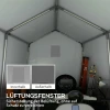 Carport Tentgarage 3x3 M Waterdicht Garagetent Met Roldeur Ventilatieraam Verlengde Randen Donkergrijs