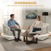 Draaibare Woonkamerstoel 360°, Loungestoel, Relaxstoel Met Eendelig Rugleuning En Armleuningen 77 X 75 X 72 Cm Beige