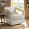 Draaibare Woonkamerstoel 360°, Loungestoel, Relaxstoel Met Eendelig Rugleuning En Armleuningen 77 X 75 X 72 Cm Beige