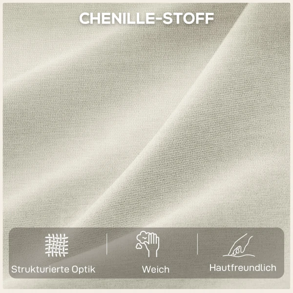 Elektrische Relaxstoel Met Ligfunctie, Verstelbare Rugleuning, Hoofdsteun Voor Woonkamer Crèmewit