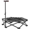 Fitness Trampoline Met Verstelbare T greep, Opvouwbaar, Draagtas, 120 Kg Draagvermogen, Staal, Kunststof, Zwart