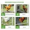 Grote Kippenhok Voor 7 10 Kippen, Zitstokken, Schommel, Venster, Nestkasten, Gaas, Grijs