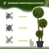 Grote Kunstmatige Buxusboom 110cm, UV bestendige Kunstplant Met 3 Ballen Voor Woonkamer Slaapkamer Kantoor Tuin