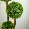 Grote Kunstmatige Buxusboom 110cm, UV bestendige Kunstplant Met 3 Ballen Voor Woonkamer Slaapkamer Kantoor Tuin