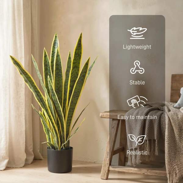 Grote Kunstmatige Slangenplant 77 Cm Kunstplant In Pot Voor Woonkamer Cadeau