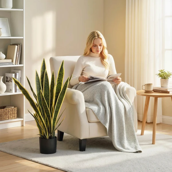 Grote Kunstmatige Slangenplant 77 Cm Kunstplant In Pot Voor Woonkamer Cadeau