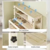 Hamsterkooi, 3 Niveaus, Hut, Accessoires, 100 X 50 X 84 Cm, Voor Meerdere Kleine Dieren, Hout, Kunststof
