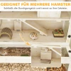 Hamsterkooi, 3 Niveaus, Hut, Accessoires, 100 X 50 X 84 Cm, Voor Meerdere Kleine Dieren, Hout, Kunststof