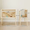 Hamsterkooi, Dwerghamsterverblijf, Klein Dierenhok Met Accessoires, Waterfles, 110 X 52 X 101 Cm, Hout, Kunststof