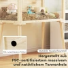 Hamsterkooi, Dwerghamsterverblijf, Klein Dierenhok Met Accessoires, Waterfles, 110 X 52 X 101 Cm, Hout, Kunststof