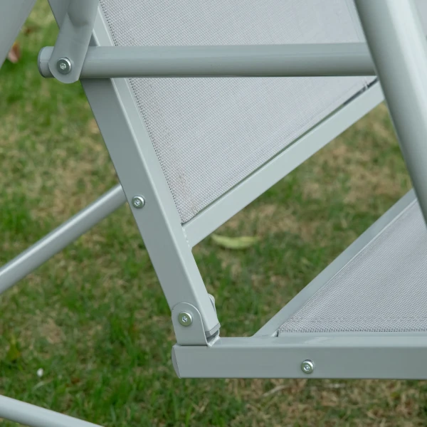 Hollywoodschommel Met Verstelbaar Zonnedak, 3 zits Tuinschommel Met Anti slip Voeten, Schommelbank Belastbaar Tot 240 Kg, Tuinligstoel Voor Tuin, Terras, 171x108x154cm, Grijs