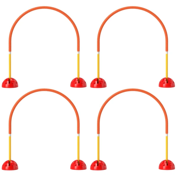 Hondenvaardigheidsuitrustingsset Met 4 Verstelbare Deuren, Draagtas, Geel En Oranje