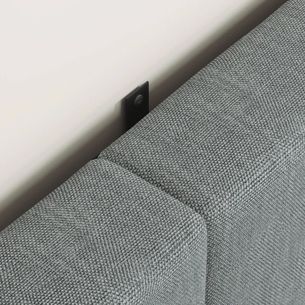 Hoofdeinde Met 3 Verstelbare Hoogtes, Bedhoofdeinde Met Metalen Poten, Linnenlook Voor Slaapkamer 160x10x106/116/126 Cm Grijs