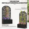 Hoog Bed Van Metaal Met Klimrek, Wandmontage Of Vrijstaande Plantenbak Met Zichtbescherming