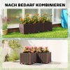 Hoogbed Kunststof, Modulair Plantenbed Met Zelfbewateringssysteem 120 X 40 X 37cm Bruin