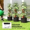 Hoogbed Met Klimrek 83,7 Liter Zakken 3 delige Set Driehoekige Plantenbakken Tomatensteun 35 X 35 X 120 Cm