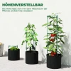 Hoogbed Met Klimrek 83,7 Liter Zakken 3 delige Set Driehoekige Plantenbakken Tomatensteun 35 X 35 X 120 Cm