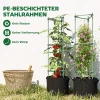 Hoogbed Met Klimrek 83,7 Liter Zakken 3 delige Set Driehoekige Plantenbakken Tomatensteun 35 X 35 X 120 Cm