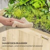 Hoogbed Met Trellis En Dak, Plantenbak, Bloembed, Weerbestendig, Hout, 90 X 45 X 183 Cm, Natuurhout