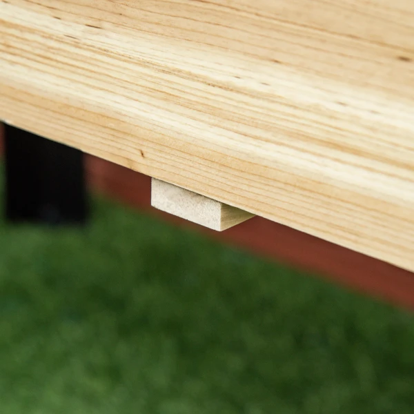 Hoogbed Plantenbak Bloembak Bloempot Kruidenbed Met Vliesstof Massief Hout Staal Natuur+Zwart 120 X 60 X 74 Cm