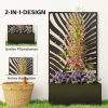 Hoogbed Plantenbak Met Privacy Scherm Bloembak Metaal, Tuin Trellis 61 X 23 X 113 Cm