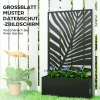 Hoogbed Plantenbak Met Privacy Scherm Bloembak Metaal, Tuin Trellis 61 X 23 X 113 Cm