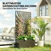 Hoogbed Plantenbak Met Privacy Scherm Bloembak Metaal, Tuin Trellis 90 X 40 X 180 Cm Zwart