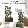 Hoogbed Van Metaal Met Klimrek, Wandmontage Of Vrijstaand, Plantenbak Met Zichtbescherming