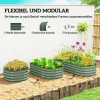 Hoogtebed Plantenbed, Modulair Hoog Bed, Beschermde Randen, Ontwerp Zonder Bodem, 150 X 62 X 30 Cm, Groen