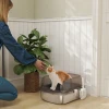 Kattenbak Van Roestvrij Staal, Katten Toilet Met Hoge Rand, Bak, Inclusief Schep, Voor Grote Katten, 53x42x27cm, Koolgrijs